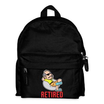 Leisure senior saying retirement pensioner pension - Kids' Backpack - black - Front
