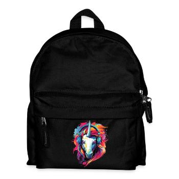 Licorne avec casque Musique Bête mythique Licornes - Sac à dos Enfant - noir - Devant