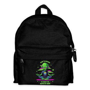 Alien Regelt das ! - Kinder Rucksack - Schwarz - Vorne
