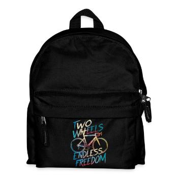 Unendliche Freiheit Fahrraddesign - Kinder Rucksack - Schwarz - Vorne