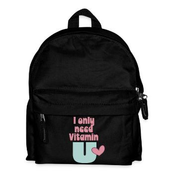 I only need Vitamin U - Kinder Rucksack - Schwarz - Vorne