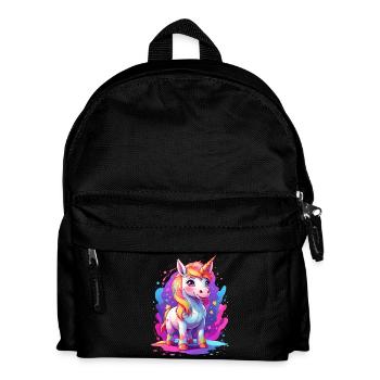 Licorne mignonne - Sac à dos Enfant - noir - Devant