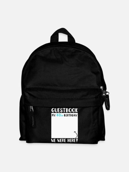 40. Geburtstag - Kinder Rucksack - Schwarz