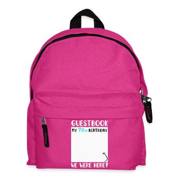 70. Geburtstag - Kinder Rucksack - Fuchsia - Vorne