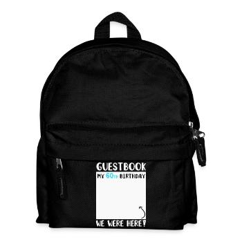 60. Geburtstag - Kinder Rucksack - Schwarz - Vorne
