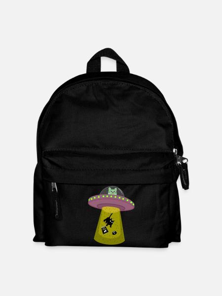 ufo cat - Kids' Backpack - black