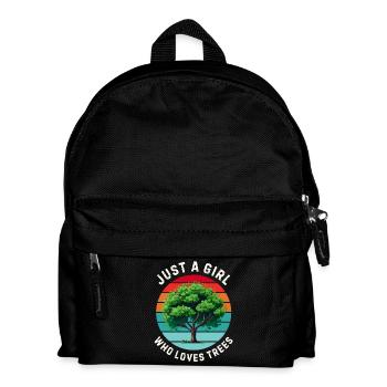 Just a girl who loves trees - Kids' Backpack - black - Front
