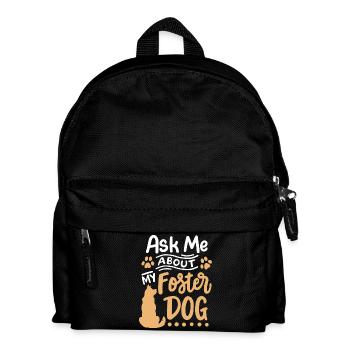 Pflegehund Herrchen Frauchen - Kinder Rucksack - Schwarz - Vorne
