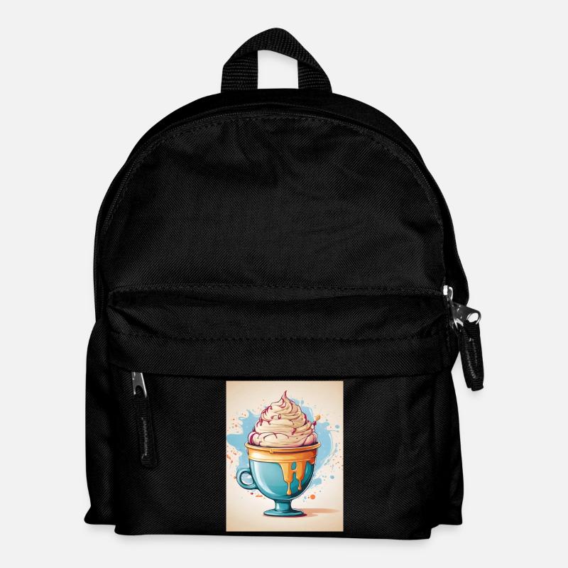 Eisbecher Sommer - Kinder Rucksack - Schwarz