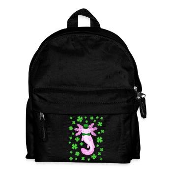 Axolotl de la Saint-Patrick rose - Sac à dos Enfant - noir - Devant
