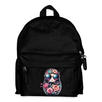 Matrjoschka Sonnenbrille Geschenk - Kinder Rucksack - Schwarz - Vorne