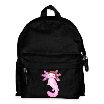 Süßer Weihnachts-Axolotl - Kinder Rucksack - Schwarz - Vorne