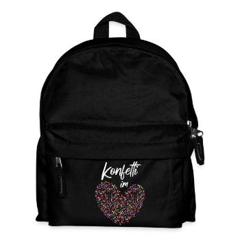 Stimmung Konfetti Fasching Karneval Silvester - Kinder Rucksack - Schwarz - Vorne