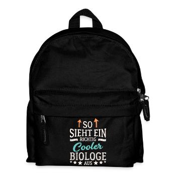So sieht ein richtig cooler Biologe aus Forscher - Kinder Rucksack - Schwarz - Vorne