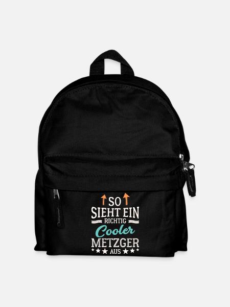 So sieht ein richtig cooler Metzger aus - Kinder Rucksack - Schwarz