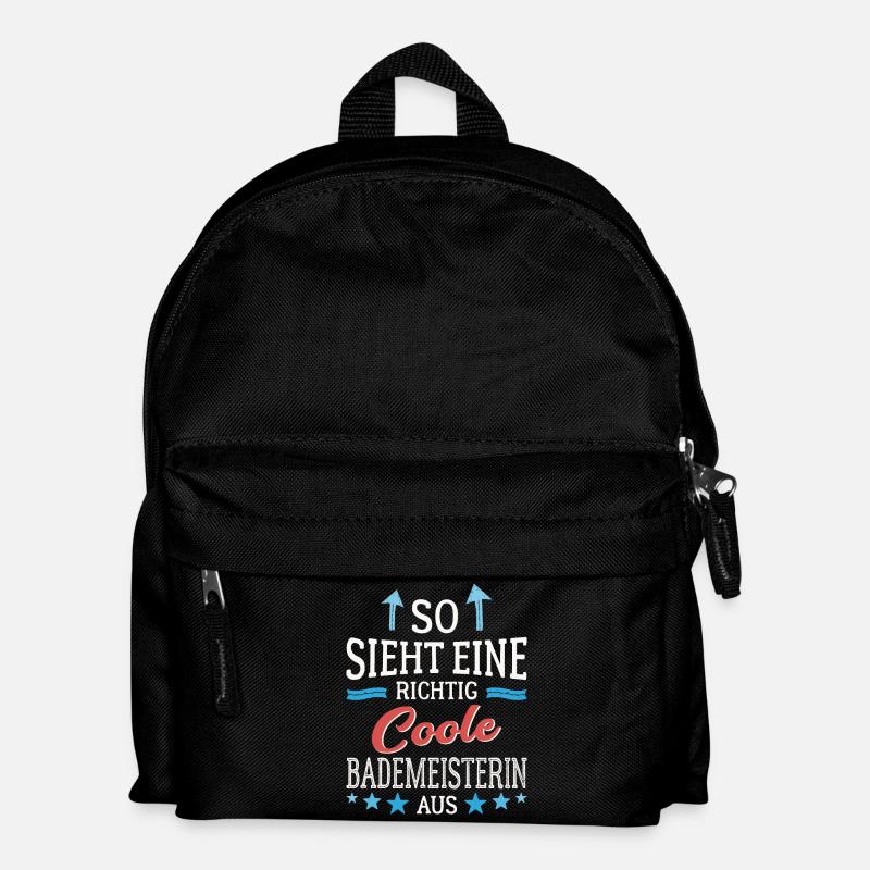 So sieht eine richtig coole Bademeisterin aus - Kinder Rucksack - Schwarz