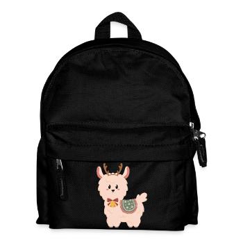 Mignon alpaga avec des cloches pour Noël - Sac à dos Enfant - noir - Devant
