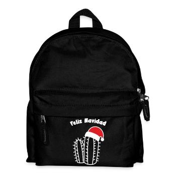 feliz navidad frohes fest Kaktus Weihnachtsmütze - Kinder Rucksack - Schwarz - Vorne