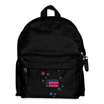 Froid à l’extérieur mais ver à l’intérieur - Sac à dos Enfant - noir - Devant