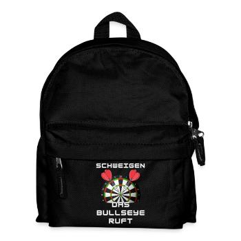 Schweigen das Bullseye ruft - Darts WM - Kinder Rucksack - Schwarz - Vorne