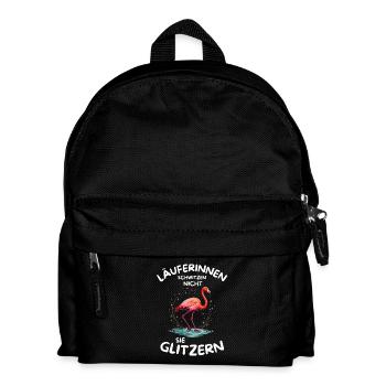 Läuferinnen schwitzen nicht sie glitzern Flamingo - Kinder Rucksack - Schwarz - Vorne