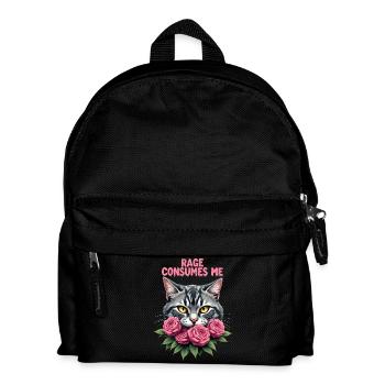 Rage Consumes Me Lustiges Katzenblümchen - Kinder Rucksack - Schwarz - Vorne