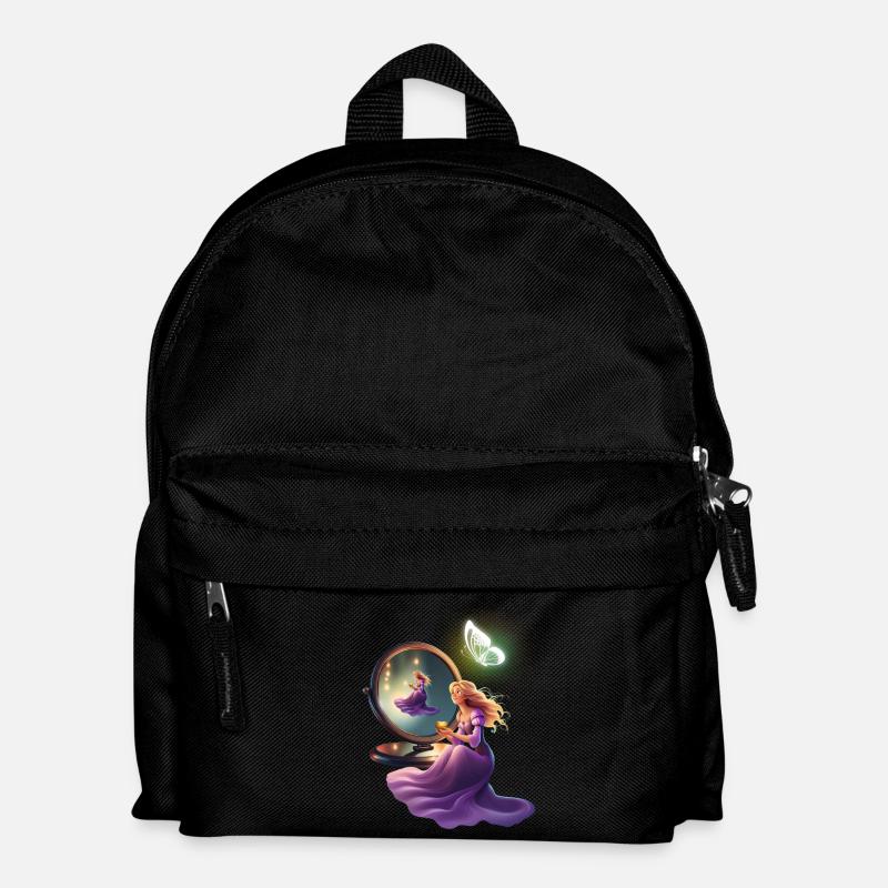 Princesse devant le miroir - Sac à dos Enfant - noir