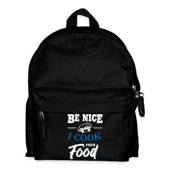 Soyez gentil je cuisine votre chef cuisinier - Sac à dos Enfant - noir - Devant
