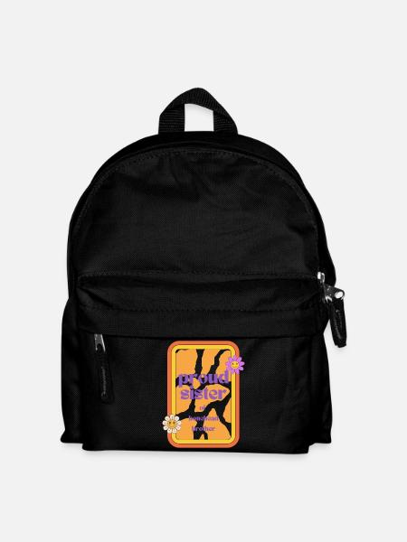 Bruder Boneheads stolze Schwester – Lustiges T-Shirt - Kinder Rucksack - Schwarz