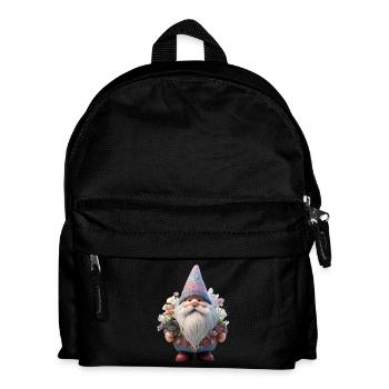 Gartenzwerg Design Blumenflüsterer - Kinder Rucksack - Schwarz - Vorne