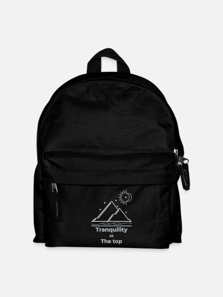 Tranquility at the top slow living - Kids' Backpack - black