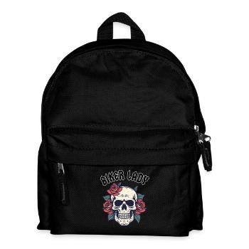 BIKER LADY WITH ROSE - Kids' Backpack - black - Front