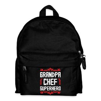 Grandpa Chef Superhero - Kids' Backpack - black - Front