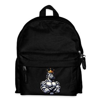 Muscular Zebra King Fitness Workout - Kids' Backpack - black - Front