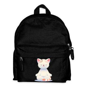 Zen-Katze - Achtsamkeit in sanften Farben - Kinder Rucksack - Schwarz - Vorne