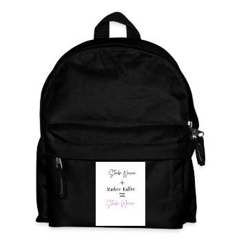 Starke Mama - Kinder Rucksack - Schwarz - Vorne