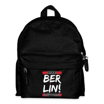 Berlin 12XXX – Stolzes Köpenick Bezirks-Design - Kinder Rucksack - Schwarz - Vorne