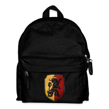 Wappen gekrönter Löwe - Kinder Rucksack - Schwarz - Vorne