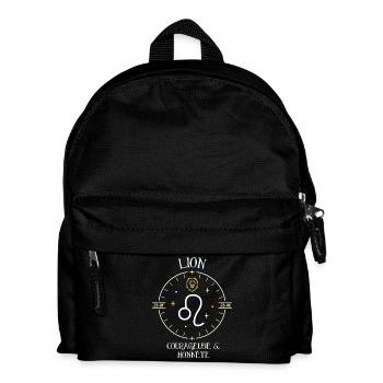 Du signe du Lion - Courageuse et honnête - Sac à dos Enfant - noir - Devant