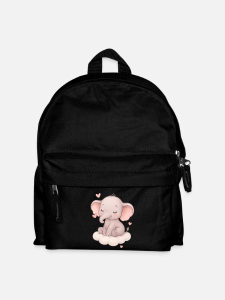 Süßer Babyelefant - Kinder Rucksack - Schwarz