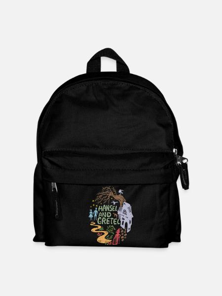Hänsel und Gretel Hexenhaus Vintage - Kinder Rucksack - Schwarz
