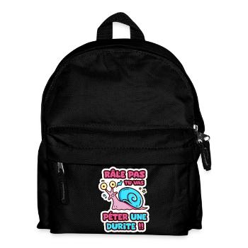 Râle pas tu vas péter une durite humour sticker - Sac à dos Enfant - noir - Devant