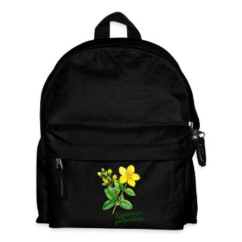 Hypericum perforatum - botanische Illustration - Kinder Rucksack - Schwarz - Vorne