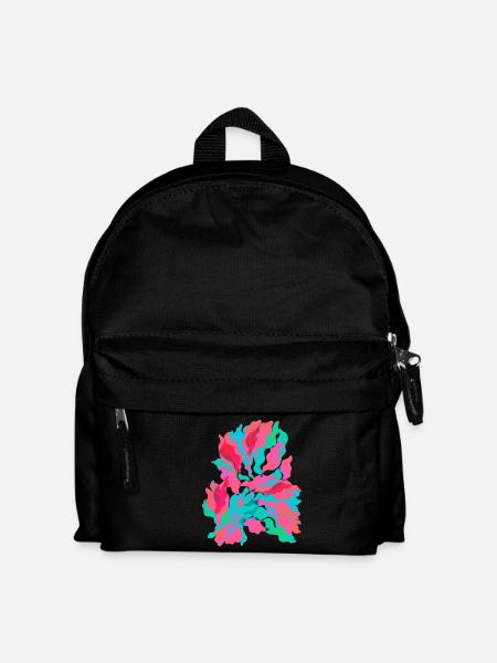 Tropical watercolor in vibrant hues - Kids' Backpack - black