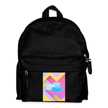 Pastel Geometric Pod Design - Kids' Backpack - black - Front