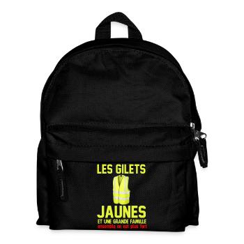 Yellow Wests T-Shirt - Kinder Rucksack - Schwarz - Vorne