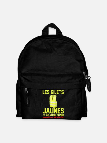 T shirt  Gilets jaunes - Sac à dos Enfant - noir