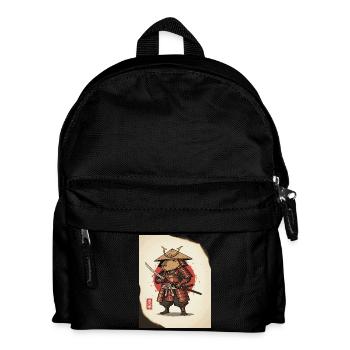 Anthropomorphic Rat Samurai in Armor - Kids' Backpack - black - Front