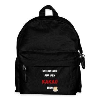 Ich bin nur für Kakao hier. Weihnachtsmarkt - Kinder Rucksack - Schwarz - Vorne