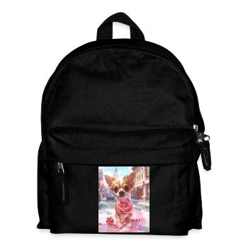 Candy Pup with Candy Cane - Kids' Backpack - black - Front